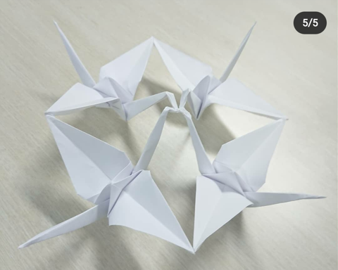 4 cranes in circle