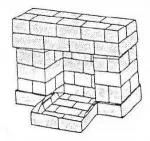 Fireplace by brickwork