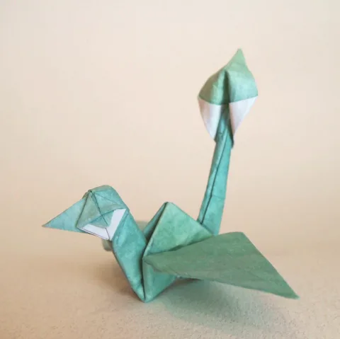 Crane with eyes