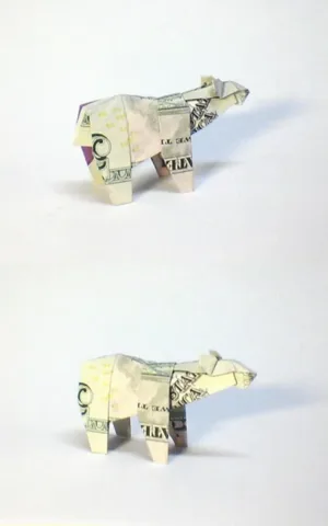 Dollar Bill Polar Bear