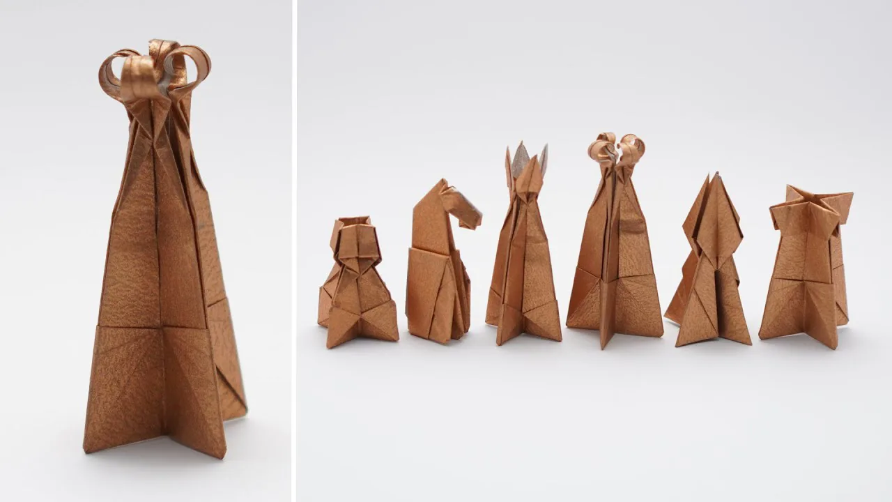 Chess Origami - King ♔