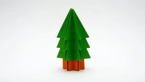 ONE SHEET ORIGAMI TREE v4 - Christmas Tree