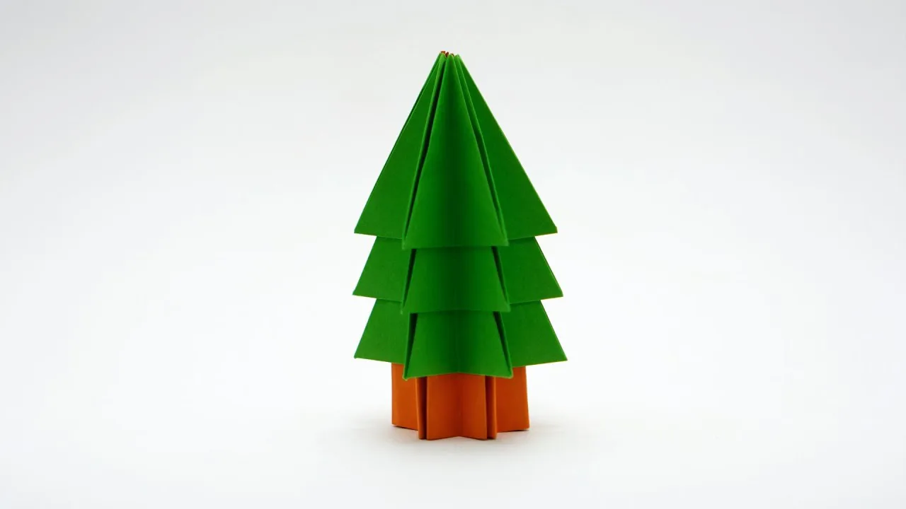 ONE SHEET ORIGAMI TREE v4 - Christmas Tree