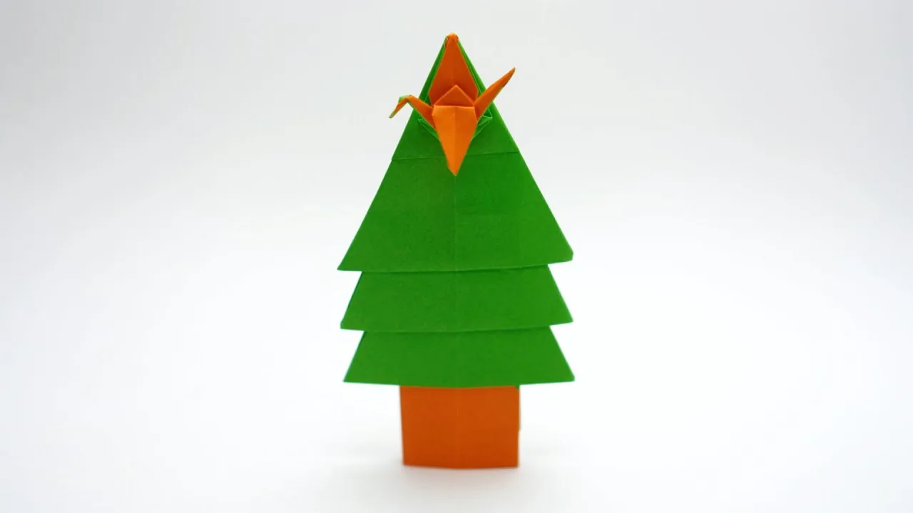 ONE SHEET ORIGAMI TREE v3 - Christmas Tree🎄