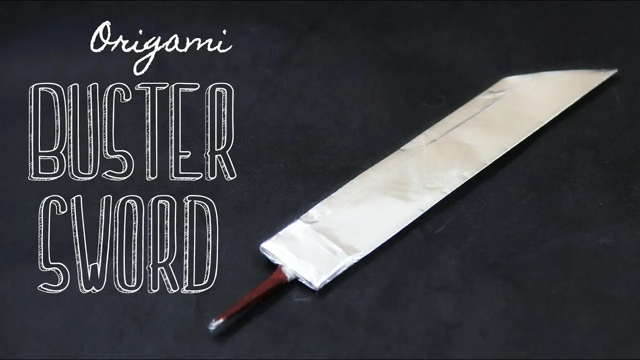 an origami Buster Sword