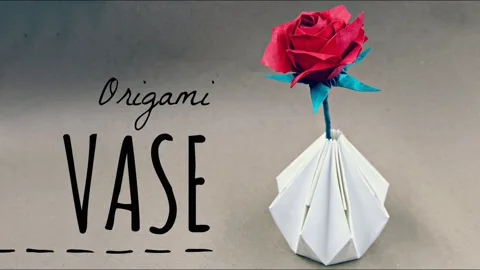 an Origami Vase