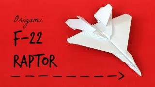 an Origami F-22 Raptor Paper plane