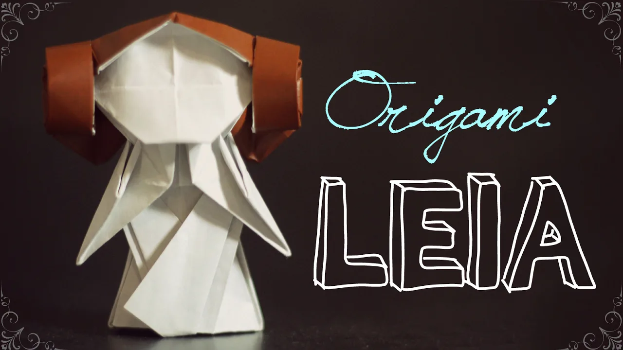 an origami Leia