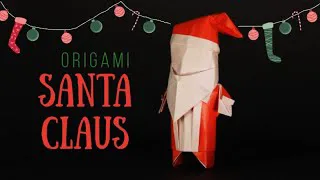an origami Santa Claus
