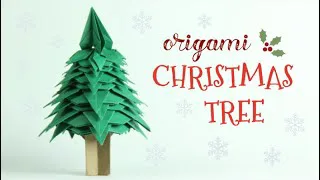an origami Christmas Tree
