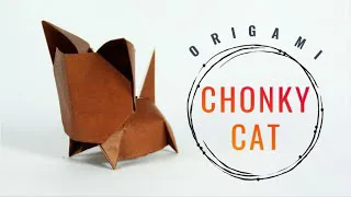 an origami Chonky cat