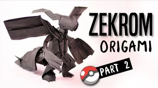 an origami Zekrom Pokemon Part 2/2