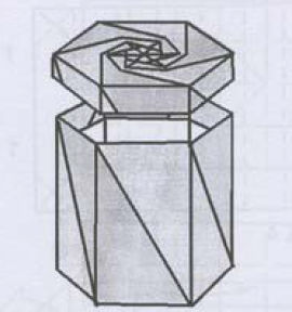 Hexagonal decorative container