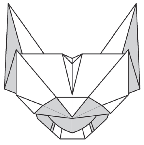 Bicolor cat mask