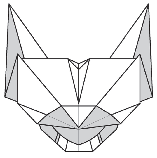 Bicolor cat mask
