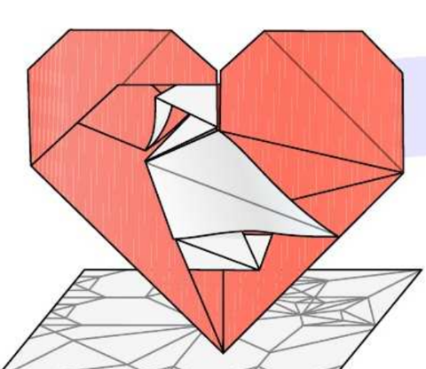 Heart with a swan