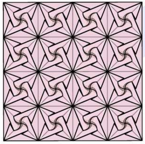 Twisted bird base tessellation
