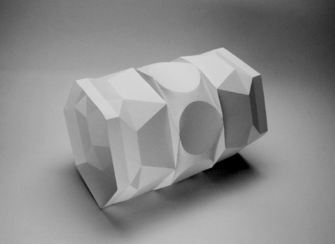 Sculptured hexagonal column
