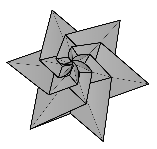 Hexagonal logarithmic spiral