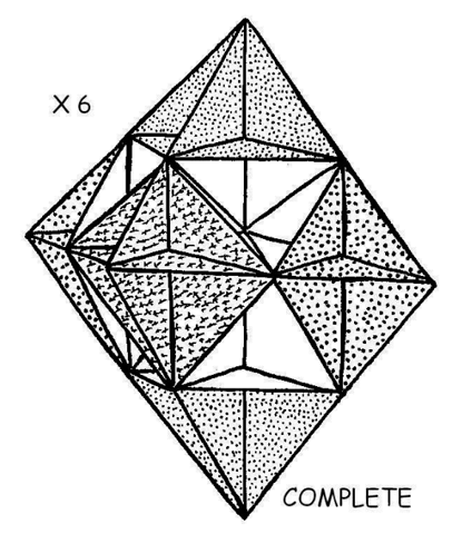 Octahedron with compartments
