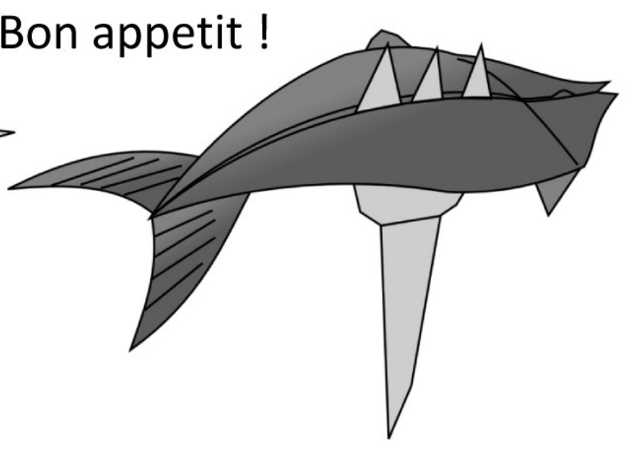 Fish on fork