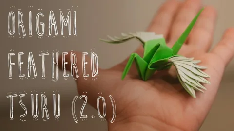 Feathered tsuru origami 2.0