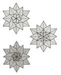 Hexagonal flower layers