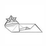 Samurai helmet chopstick envelope