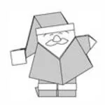 Santa Claus with large hat