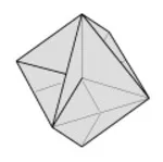 Half skeletal regular octahedron