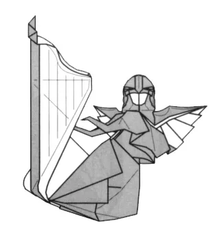 Angel playing the harp