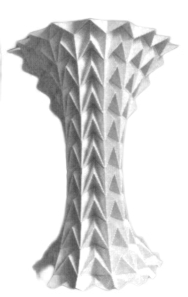 Pleat-based cylidrical works