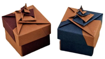 Double-locked spiral square box