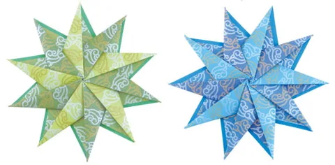 Striped decagonal star