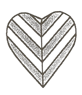 Striped and pyramid hearts