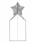 Strip of paper with star