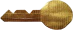 Yale type cylinder lock key