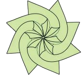 8 pointed starburst flower