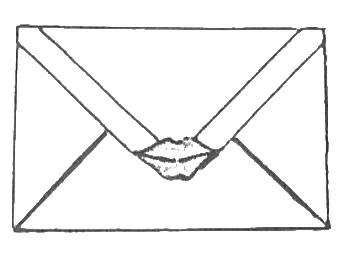 Kiss envelope - envelope with lips