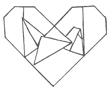 Heart with crane