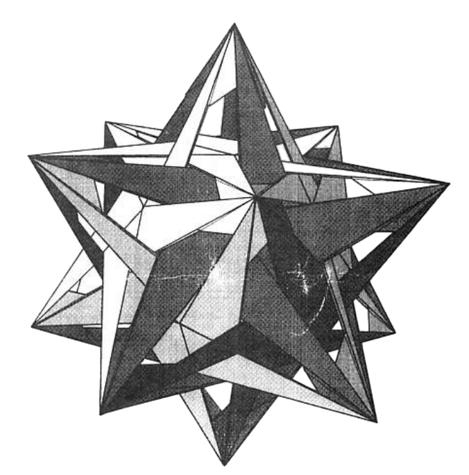 Cutaway small stellated dodecahedron