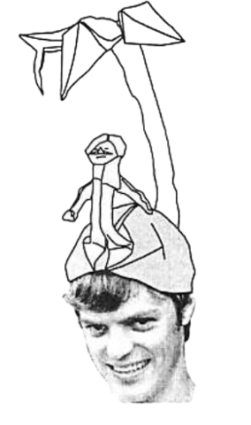 Person on a desert island hat