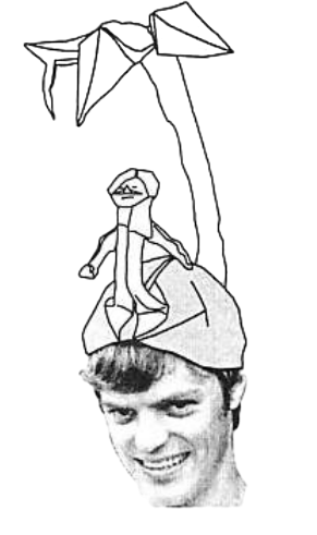 Person on a desert island hat