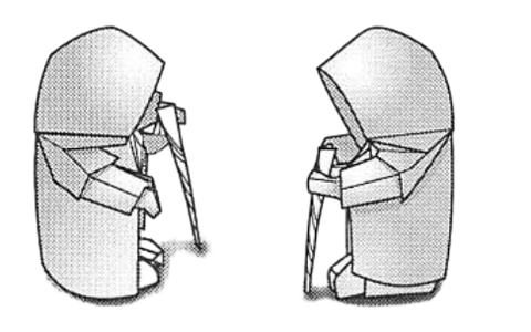Ghost monk with a stick