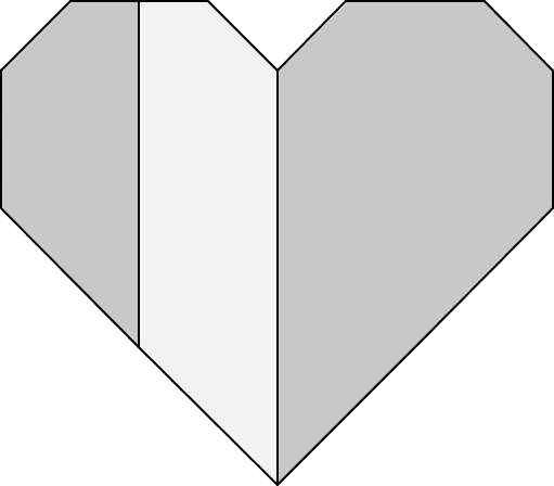 Left-striped heart