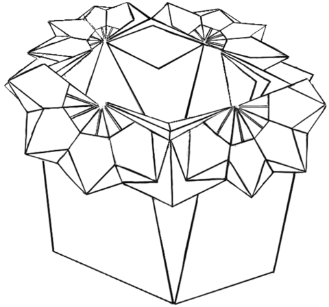 Tesselated flower pot