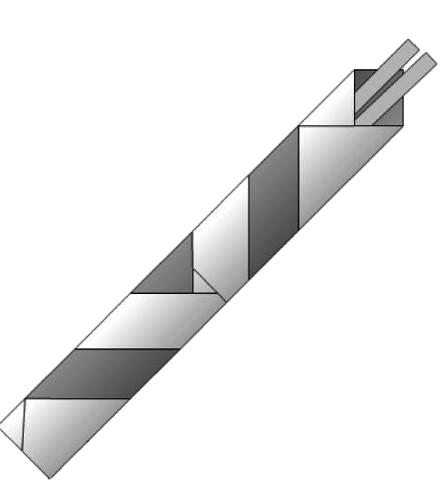 Thin two-colored pocket