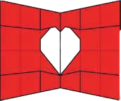 3D card with a heart