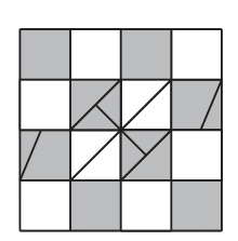 Iso-area 4x4 checkerboard