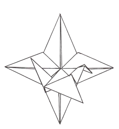 Christmas star with crane